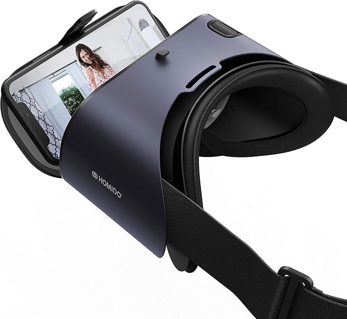 スマホをゴーグルにセットしている写真